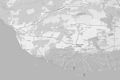Screenshot of a map of the Ventura County region.