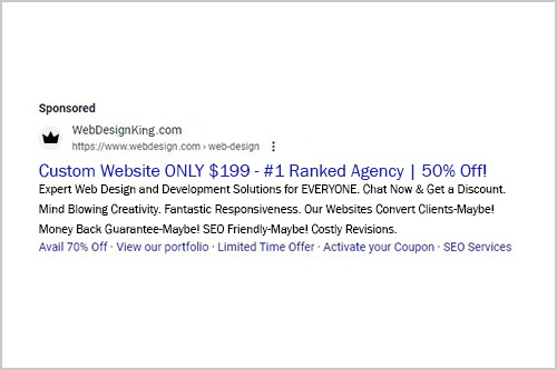 You often get what you pay for with an inexpensive website.